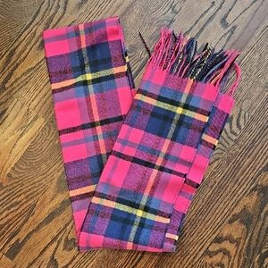 Vibrant Pink Plaid Scarf